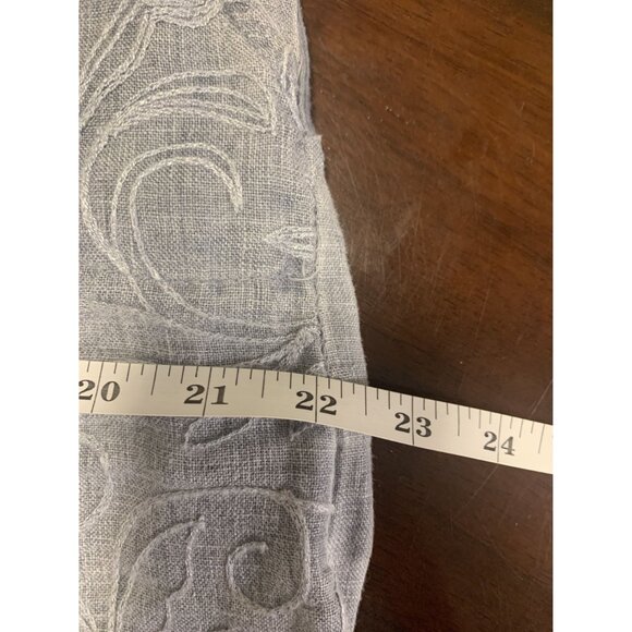 Lina Tomei L Linen Embroidered Lightweight Midi Dress Coastal - Picture 7 of 9